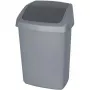Curver kôš na odpad s výklopným vekom 15L tmavosivý/strieborný
