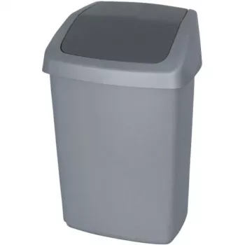 CURVER kôš na odpad s výklopným vekom 25L tmavosivý/strieborný