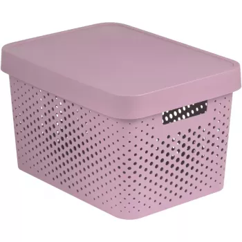 Úložný box Curver Infinity z recyklovaného materiálu 17 L, 36 x 27 x 22 cm, ružový