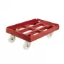 keeeper transportný vozík pre transportné boxy a koše Rolf 61x41x19 cm červený