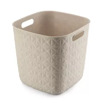 CURVER Softex štvorcový úložný kôš 15L kriedovobiela 27,9x27,9x26,9cm