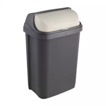 KEEEPER Rasmus 10L odpadkový kôš s otočným vekom, grafit