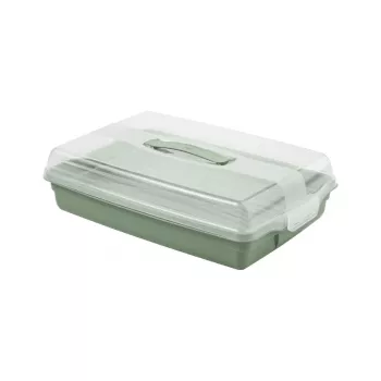 Curver obdĺžniková transportná krabica na pečivo 45x29,5x11,1 cm zelená