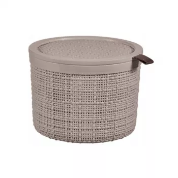 CURVER Kôš s vekom Jute okrúhly 2L Ø17x13cm béžový