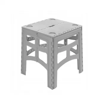 keeeper Skladací outdoorový stôl M Timo, sivá, nosnosť 80 kg, 46,5 x 44,5 x 55 cm