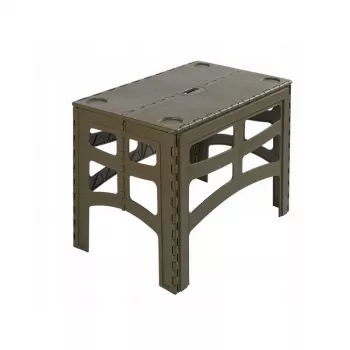 keeeper Skladací campingový stôl Timo L 70x45x55 cm olivová, nosnosť 80 kg