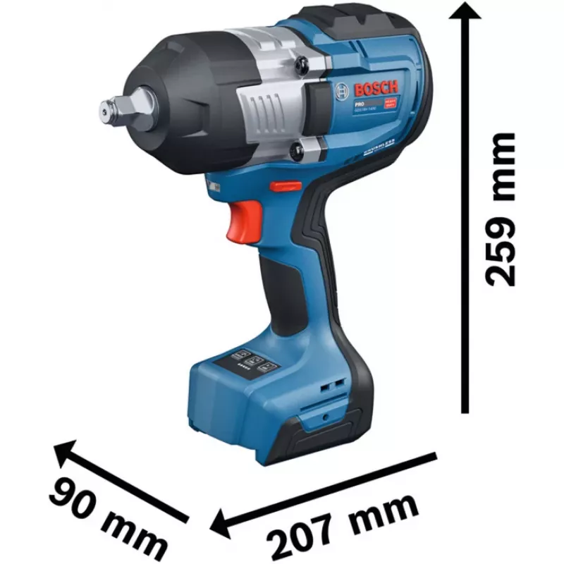 Bosch GDS18V-1400 BITURBO Brushless 3/4 palca akumulátorový rázový uťahovač (Solo, L-Boxx)