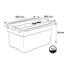 Box s vekom keeeper Crystalbox Cornelia 52L, 59,5 x 39,5 x 34 cm, priehľadný