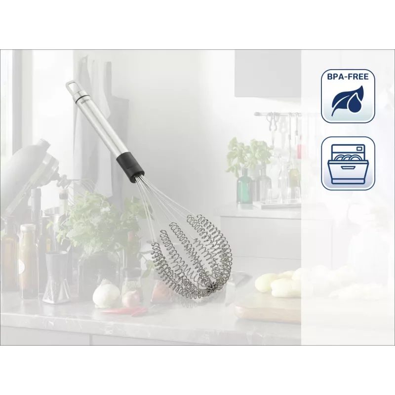 LEIFHEIT Speed Quirl M ručná metlička, nehrdzavejúca oceľ, biela/sivá, 26 cm