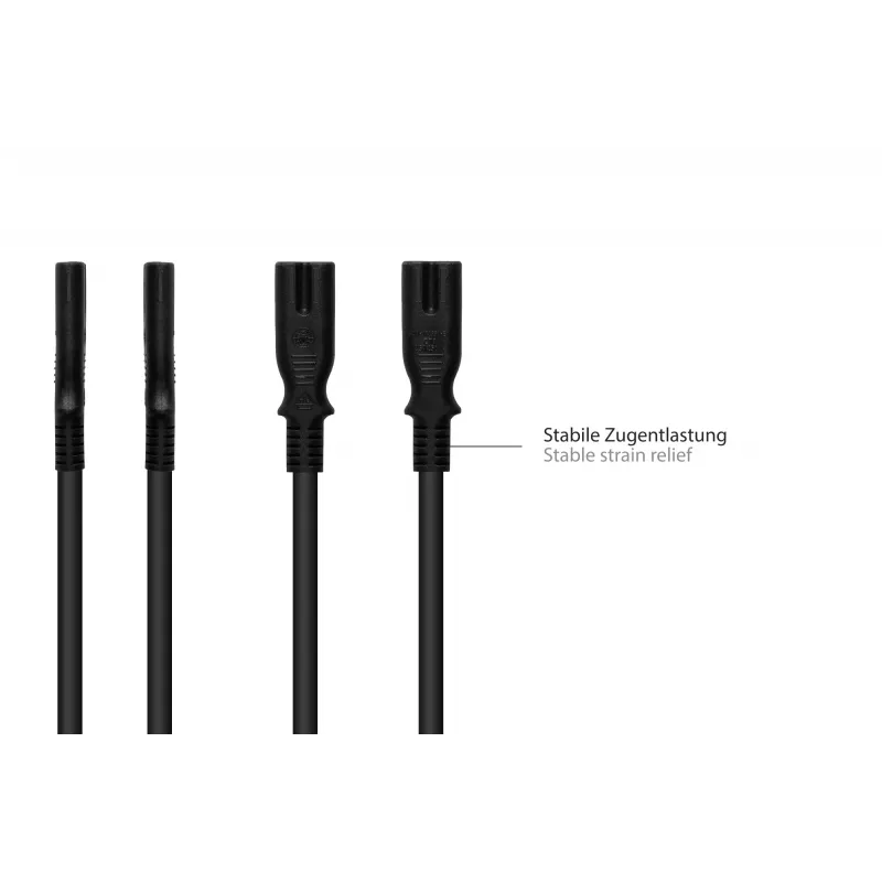KABELMEISTER Euro napájací kábel CEE 7/16 na IEC C7, 7,5 m, čierny, 0,75 mm²