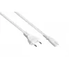 Kabelmeister Euro napájací kábel Type-C na C7 Figure-8, biely, 0,75 mm², 10 m
