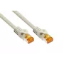 Kabelmeister Cat.7 S/FTP patch kábel RJ45, TPE bez halogénov, sivý, 0,15 m