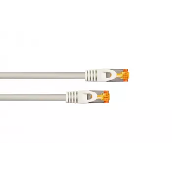 KABELMEISTER Cat.7 S/FTP RJ45 patch kábel, 1 m, sivá, TPE plášť, bez halogénov, 10 Gbps