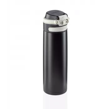 LEIFHEIT Thermo Flip 600 ml čierny izolovaný cestovný hrnček