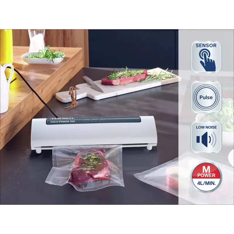 LEIFHEIT Vacu Power 100 vákuová balička biela/strieborná