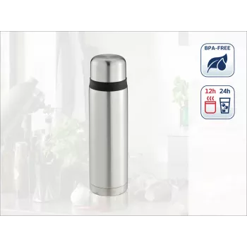 LEIFHEIT Thermos Coco 1,0L nerezová vákuová izolačná fľaša, strieborná