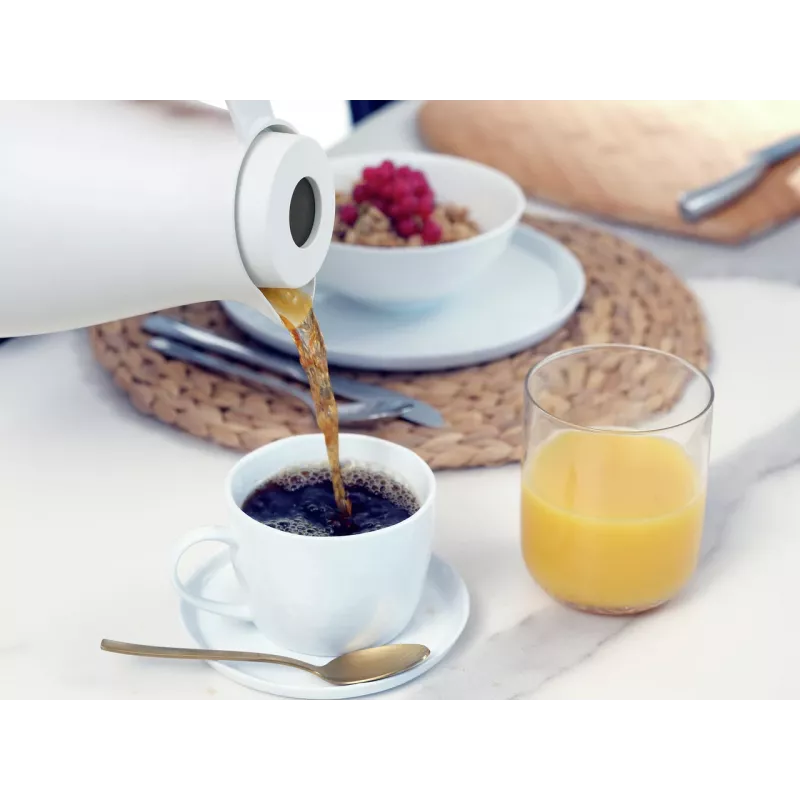 LEIFHEIT Thermos Harmonic biela vákuová izolačná kanvica, 1 l