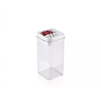 LEIFHEIT Fresh&Easy nádoba na potraviny 1,2 l, vzduchotesná, bez BPA, transparentná s bielo-sivým viečkom