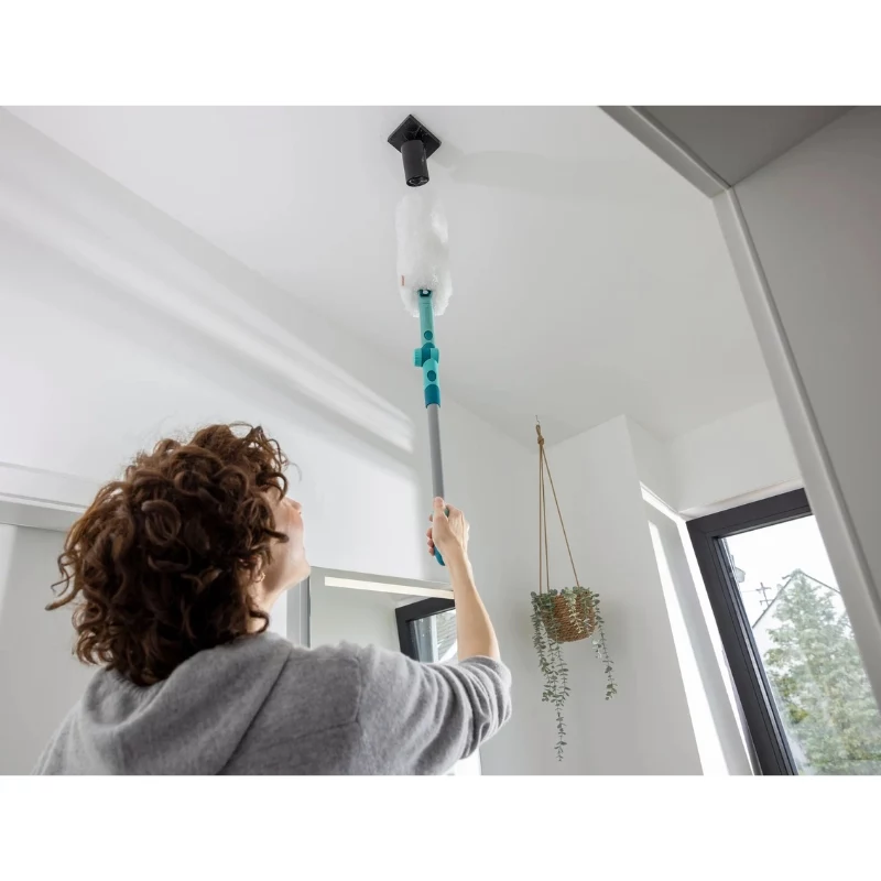 LEIFHEIT Superduster XL Pro Reach set – 56 cm elektrostatická hlava mopu na prach s 43 cm rukoväťou