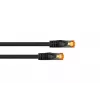 Kabelmeister RJ45 patch kábel Cat.7 S/FTP, TPE plášť, bezhalogénový, čierny, 0,15 m