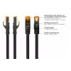 Kabelmeister RJ45 patch kábel Cat.7 S/FTP, TPE plášť, bezhalogénový, čierny, 0,15 m