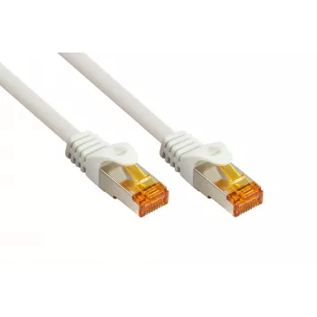 KABELMEISTER Cat.7 S/FTP patch kábel, 0,15 m, biely, bezhalogénový TPE plášť, 10 Gbps
