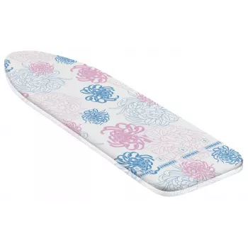 LEIFHEIT Cotton Classic S poťah na žehliacu dosku 112x34 cm, 100% bavlna, penová výplň, šnúrka, modro-biely vzor