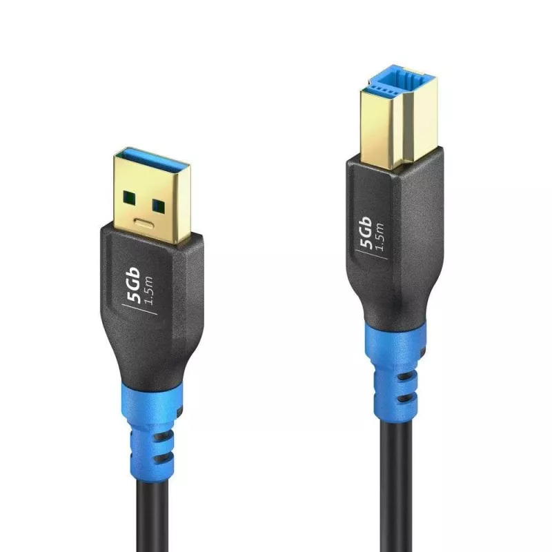 PureLink FlexInstall kábel USB-A na USB-B USB 3.0 5Gbps 1,50 m čierny