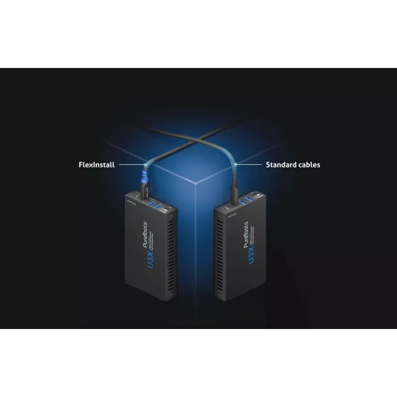PureLink FlexInstall kábel USB-A na USB-B USB 3.0 5Gbps 1,50 m čierny