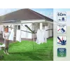 LEIFHEIT Linomatic 600 Plus rotačný sušiak na bielizeň, 60 m šnúry, hliníkový rám, automatické navíjanie šnúry, strieborná/sivá