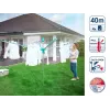 LEIFHEIT Linomatic 400 Easy rotačný sušiak na bielizeň 40 m, hliník, strieborná/modrá