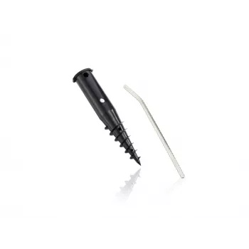 LEIFHEIT Závitová kotva do zeme pre rotačné sušiaky, pozinkovaná oceľ, stožiar 50 mm, 44 cm, zelený kryt
