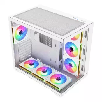 FSP Fortron M341-WA Mid-Tower PC skriňa s tvrdeným sklom a 4 ARGB ventilátormi