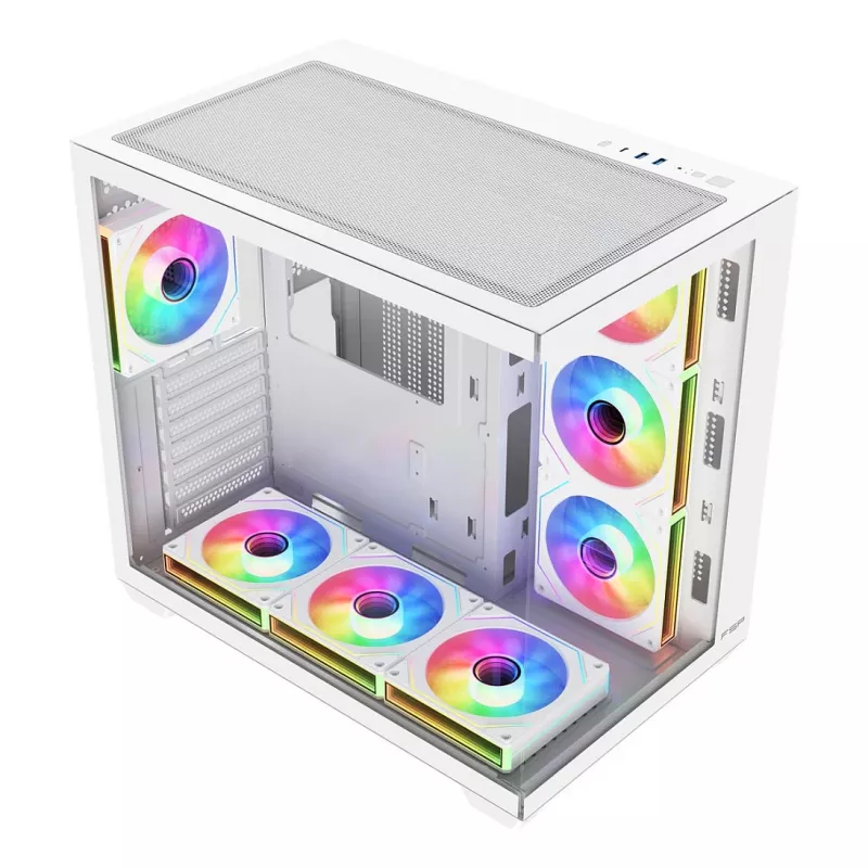 FSP Fortron M341-WA Mid-Tower PC skriňa s tvrdeným sklom a 4 ARGB ventilátormi