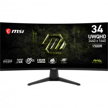 MSI 34 palcový UWQHD Rapid VA zakrivený herný monitor 200Hz 0,5ms HDR HDMI DisplayPort VESA (9S6-3DD71M-019)