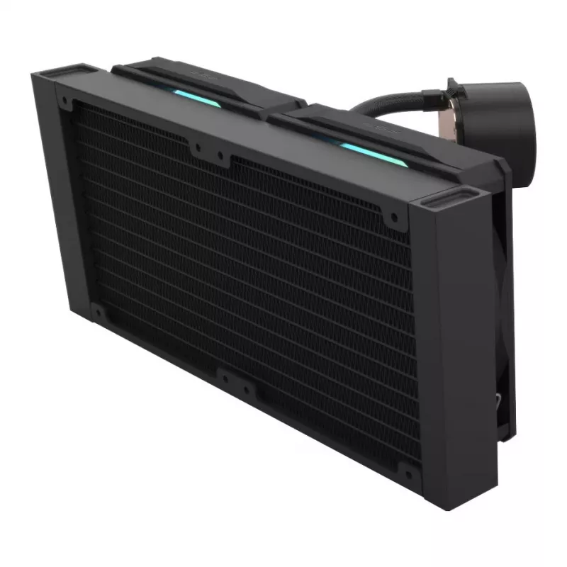 Kvapalinový chladič procesora All-in-One FSP AE24-B 240 mm ARGB, LGA1851/AM5, čierny