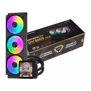 DarkFlash DV360S MAX 360mm ARGB AIO kvapalinový CPU chladič - čierny