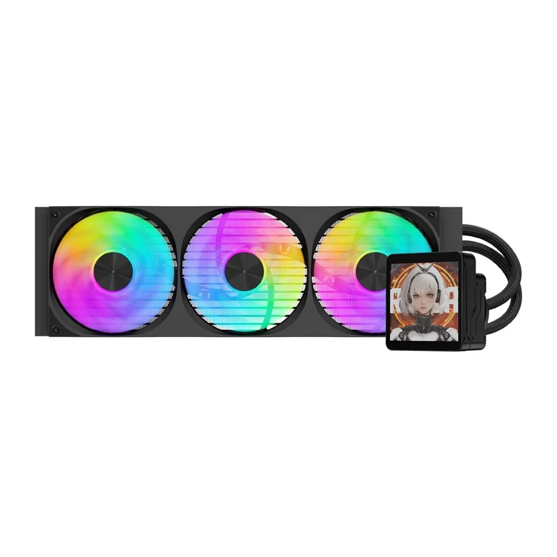 DarkFlash DV360S MAX 360mm ARGB AIO kvapalinový CPU chladič - čierny