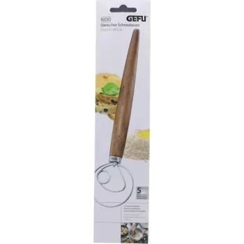 GEFU NEDO dánska metlička na cesto 14353, nerez a drevo, 33 cm