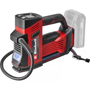 Einhell Power X-Change akumulátorový autokompresor CE-CC 18/23 D Li-Solo, 18V, 11 bar, digitálny displej, LED svetlo, červená/čierna (samostatné zariadenie)