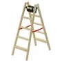 HAILO H77 ComfortLine obojstranný drevený schodíkový rebrík 2x5 stupienkov