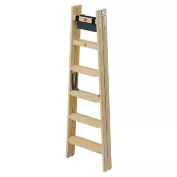 HAILO obojstranný rebrík H77 ComfortLine drevo 2x6 stupienkov