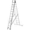 HAILO ProfiStep Combi rebrík hliníkový 3x12 priečok