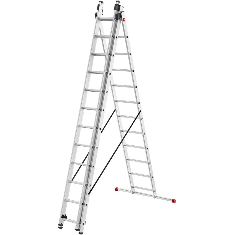 HAILO ProfiStep Combi rebrík hliníkový 3x12 priečok