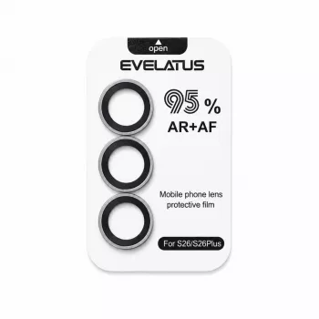 Evelatus Samsung Galaxy S26 ochrana kamery Armor Clear - 9H tvrdené sklo, ultra tenká, proti odtlačkom prstov, bez bublín