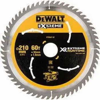 DEWALT Xtreme Runtime 210 mm x 30 mm 60Z kotúč píly
