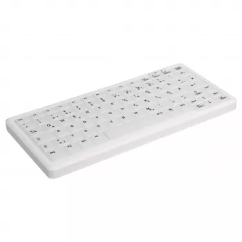 CONTOUR DESIGN Active Key MedicalKey AK-C4110 bezdrôtová klávesnica, QWERTZ DE, biela, IP68 dezinfikovateľná, nabíjateľná