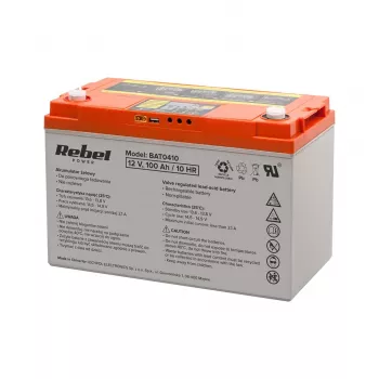 REBEL Deep Cycle Gel batéria s displejom 12V 100Ah