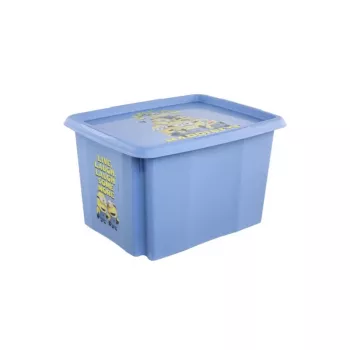 KEEEPER box s vekom 30L Karolina „Minions Happiness“ 45x35x27cm svetlomodrý