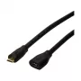 LogiLink CU0121 USB 2.0 Micro-B konektor samec na Micro-B konektor samica predlžovací kábel, 1 m, čierny